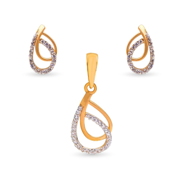 Fancy 22k Gold Pendant Set