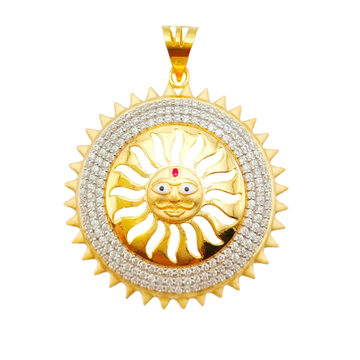 22k surya gold pendant