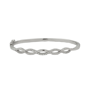 Waves CZ 925 Silver Bracelet