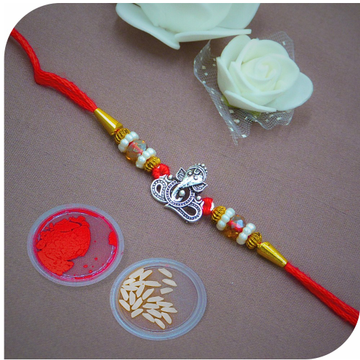 Ganesh Oxo 925 Silver Rakhi