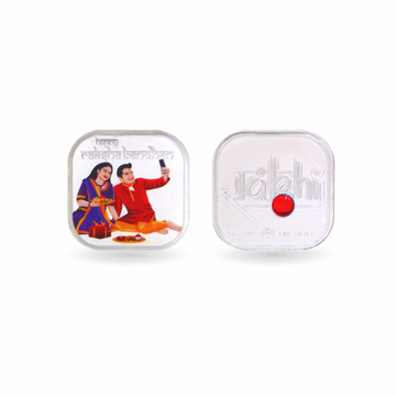 Rakhi gift pure silver coin