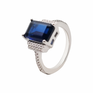 Blue Stone 925 Silver Lady Ring