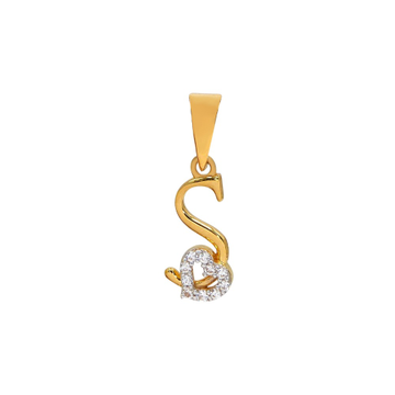 ' S ' Alphabet 18k Gold Pendant
