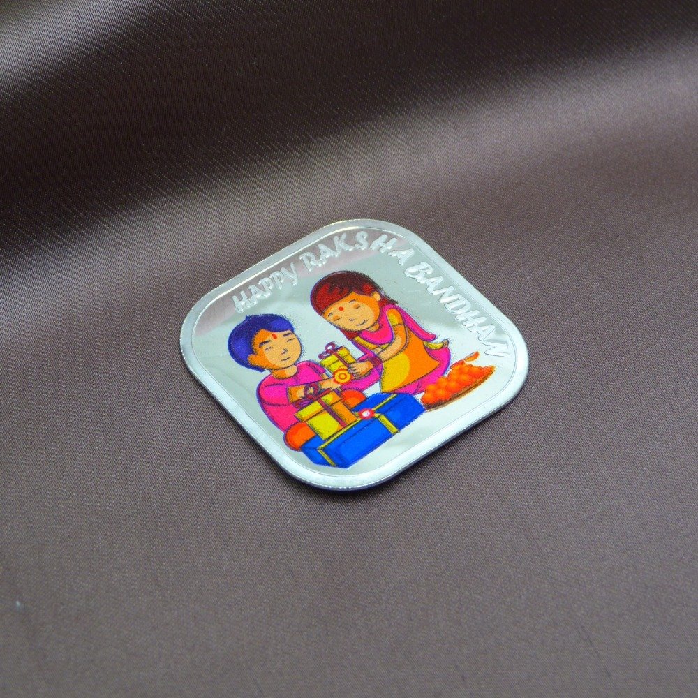Rakhi pure silver coin