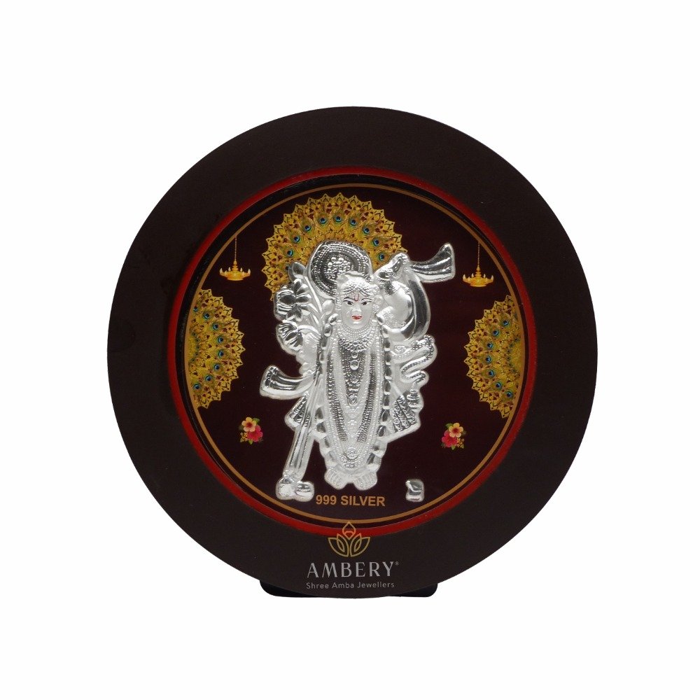 Shreenathji Silver Round Shape Frame