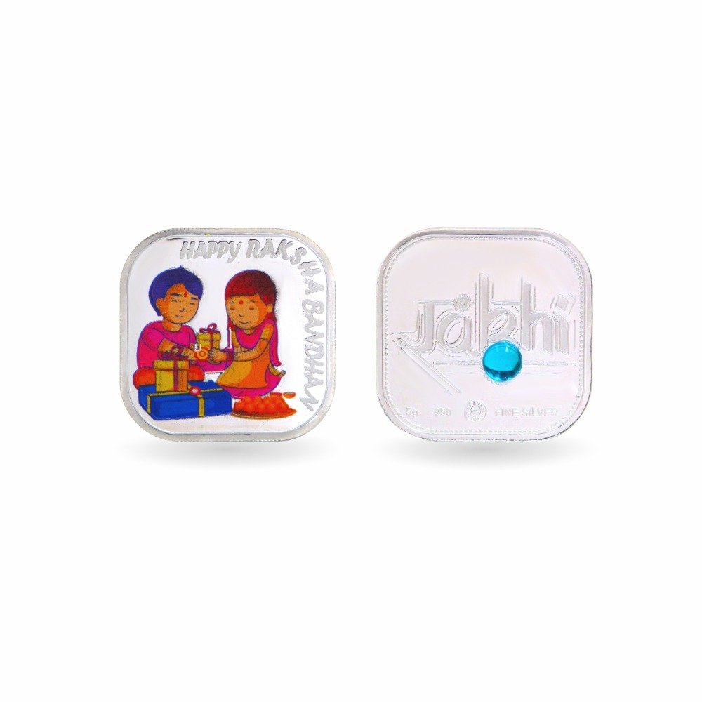 Rakhi pure silver coin
