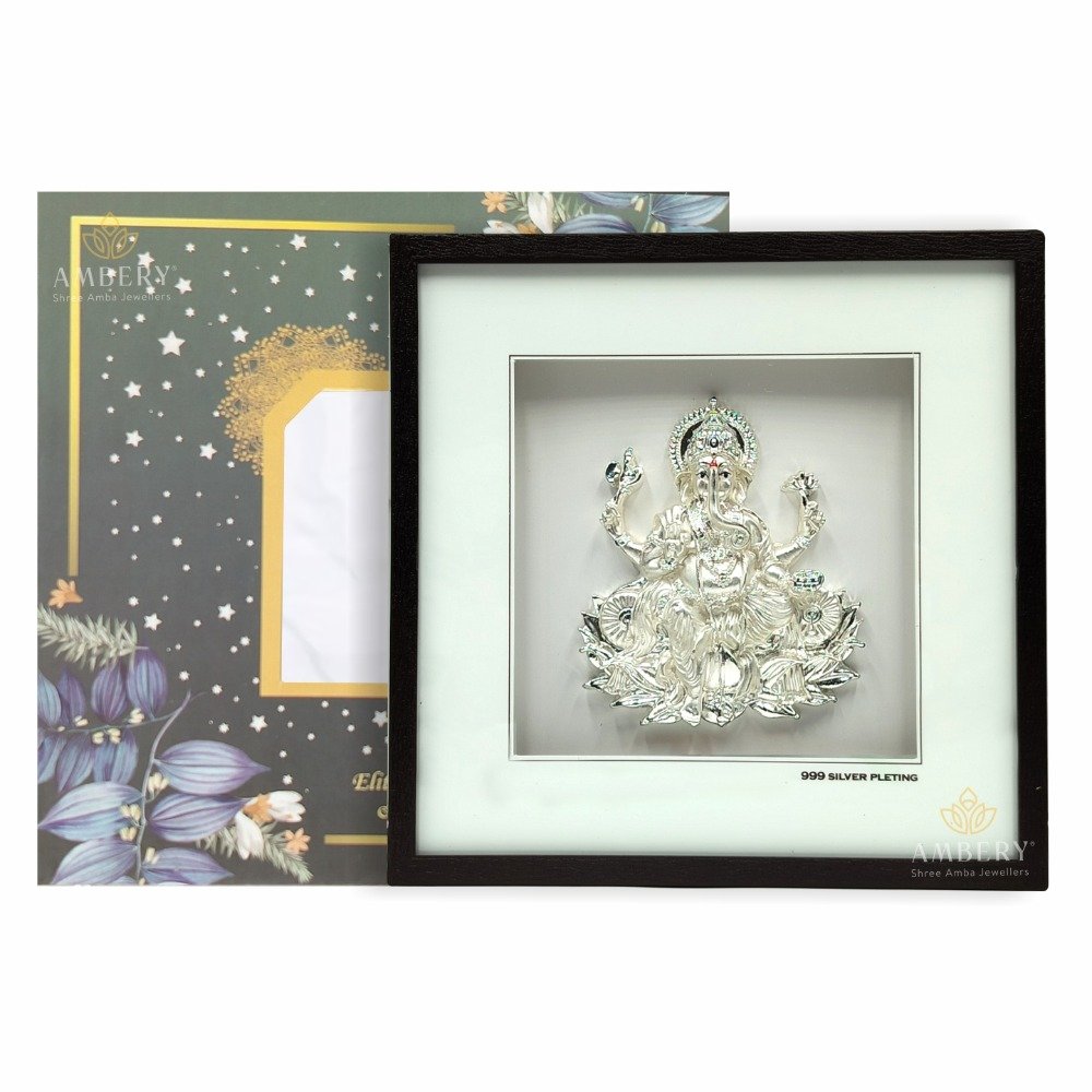 Ganesha 999 Silver Coated Frame