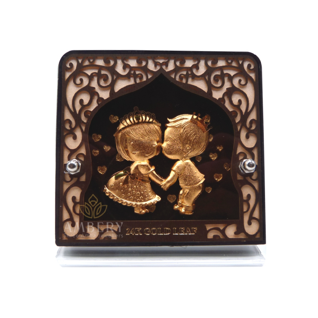 Sweet Couple 24k Gold Foil Frame