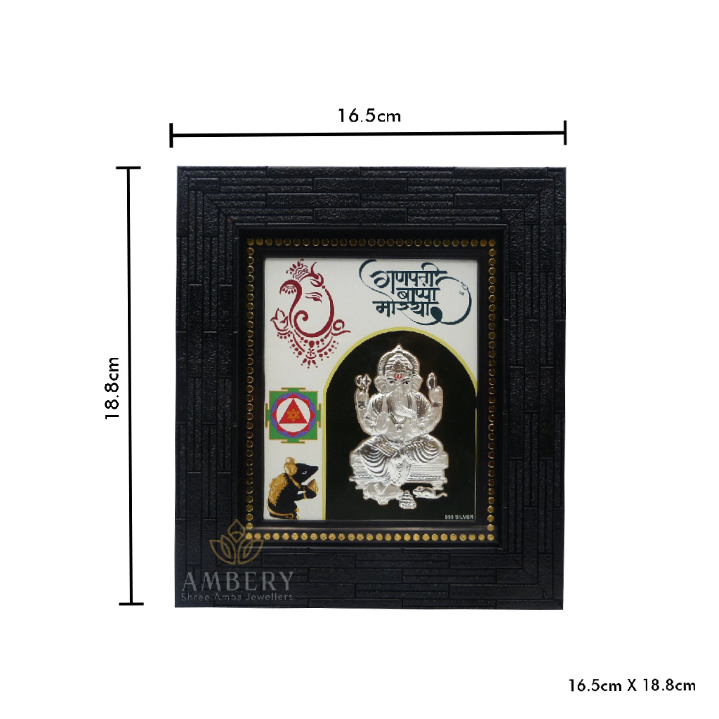 Ganesha silver foil article
