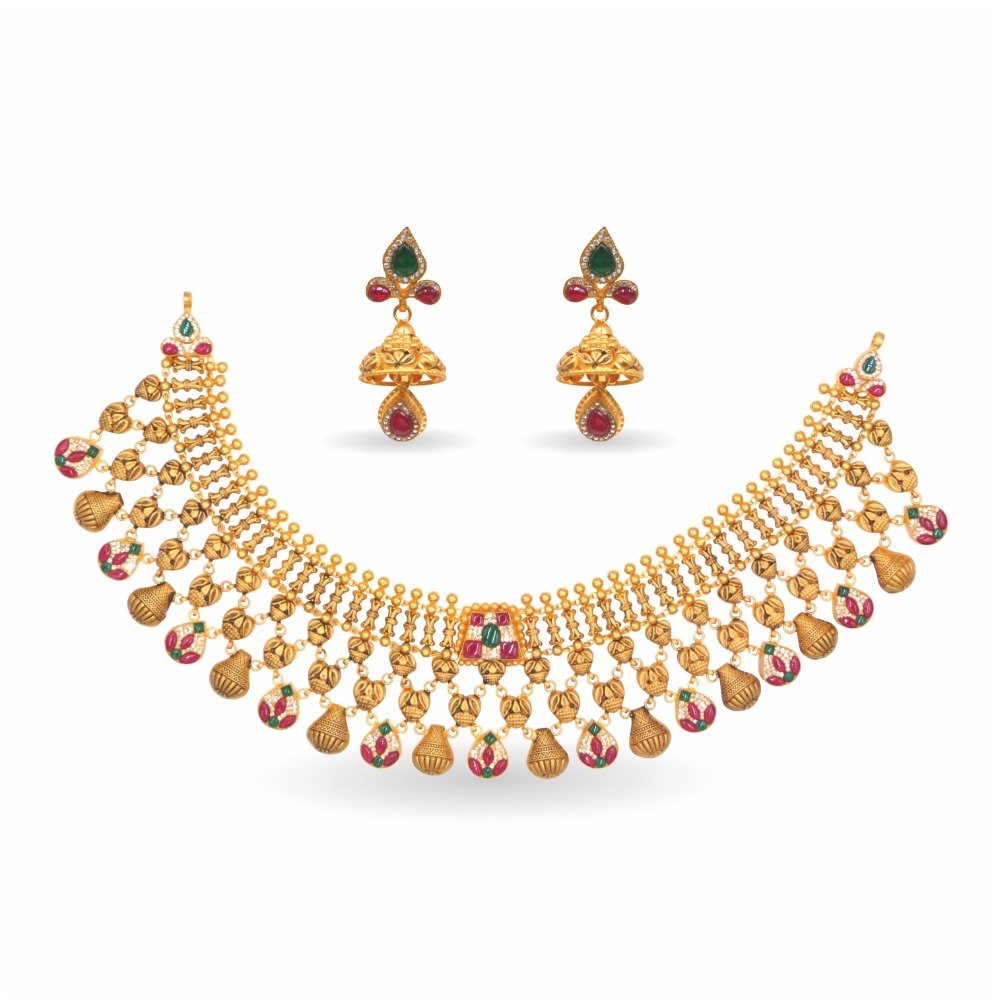 Antique Choker Necklace 22k Gold