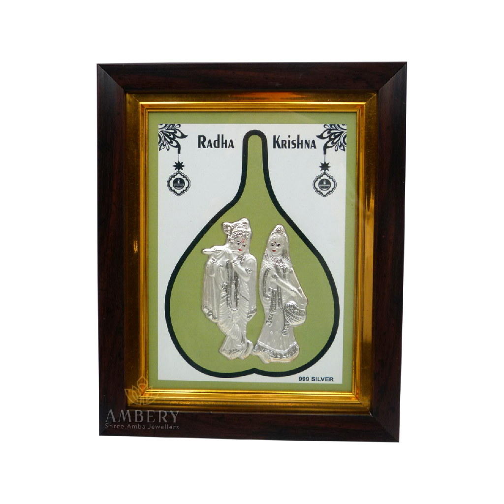 Radhekrishna Silver Leaf Frame