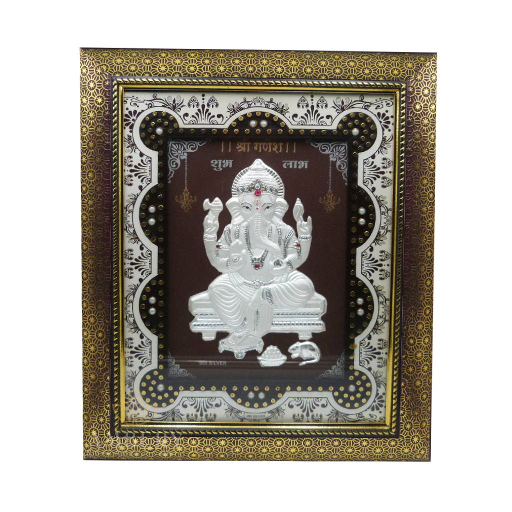 Vighnaharta Silver Foil Frame