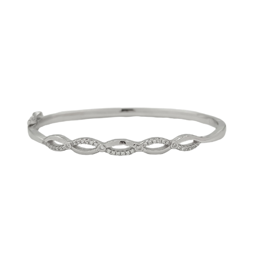Waves CZ 925 Silver Bracelet