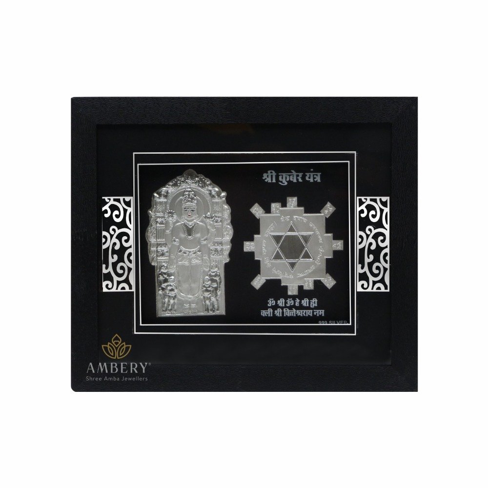Kuber Yantra Silver Foil Frame