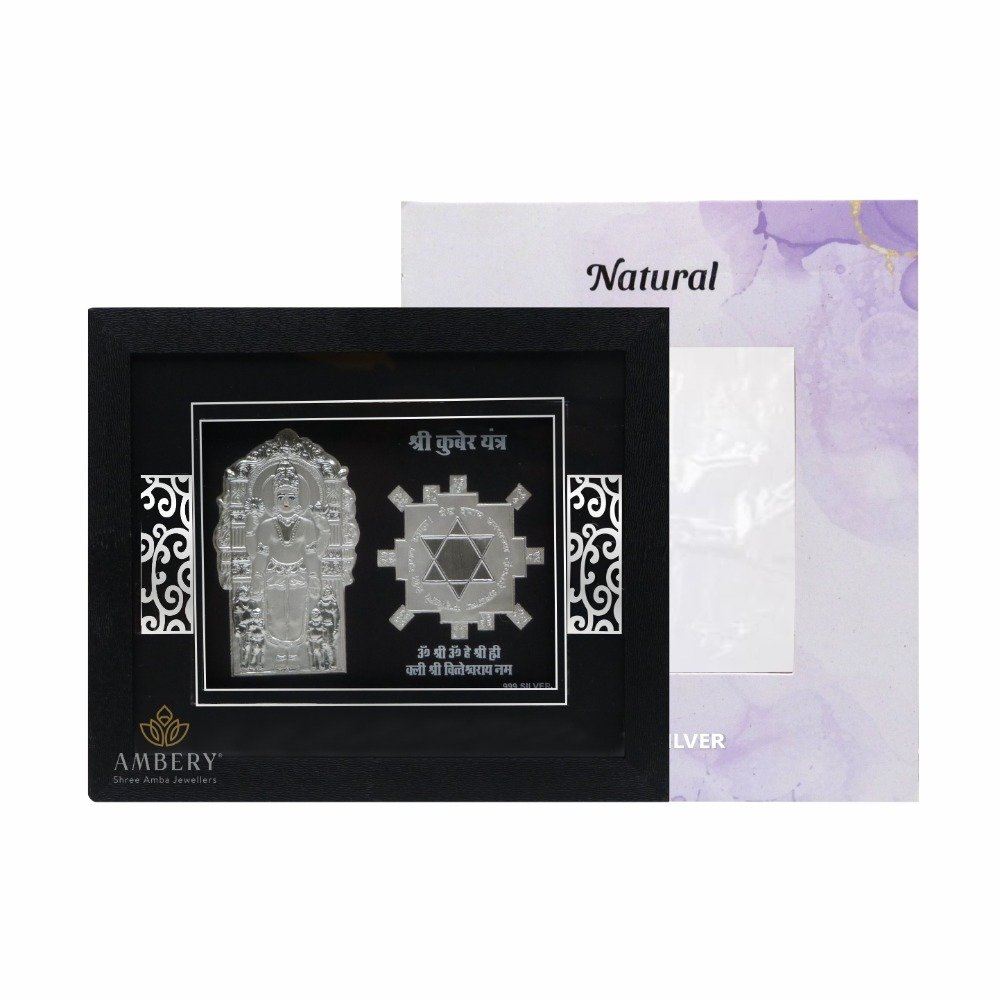 Kuber Yantra Silver Foil Frame