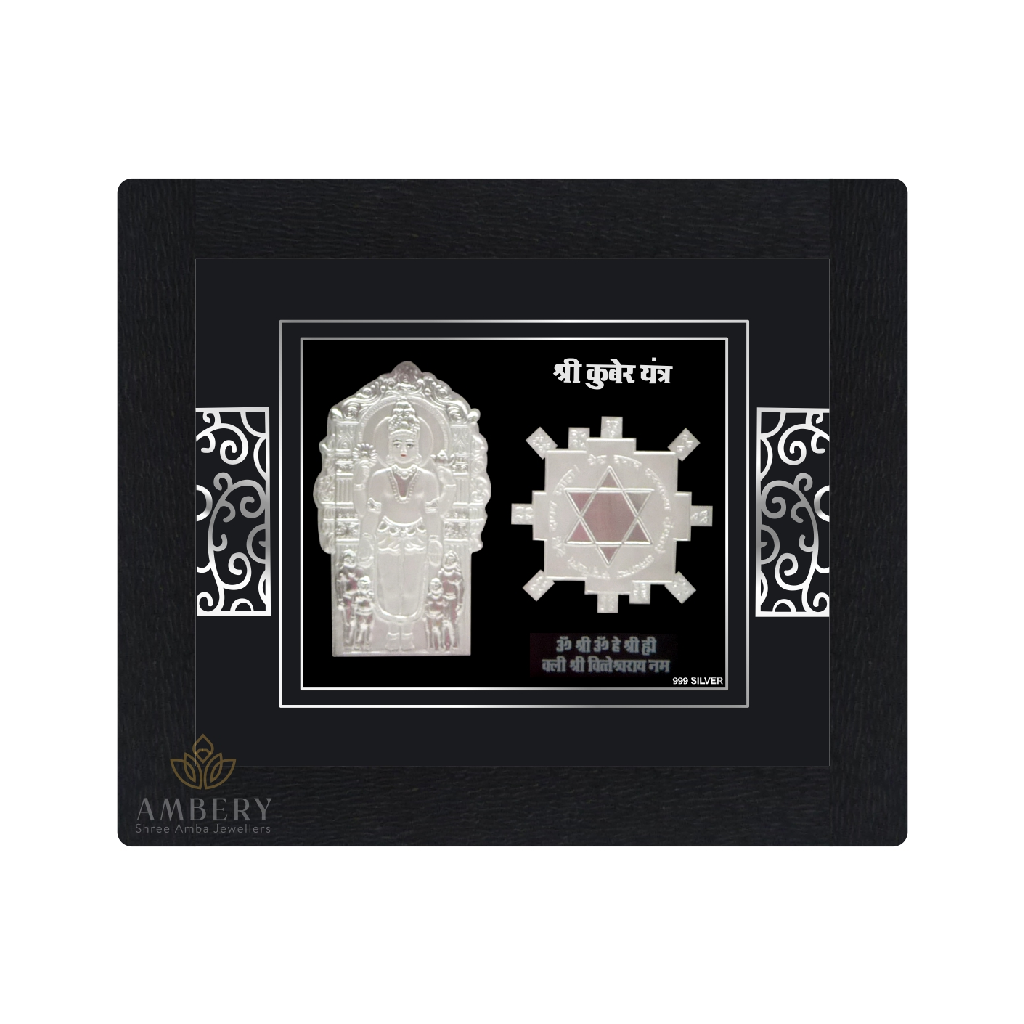 Kuber Yantra Silver Foil Frame