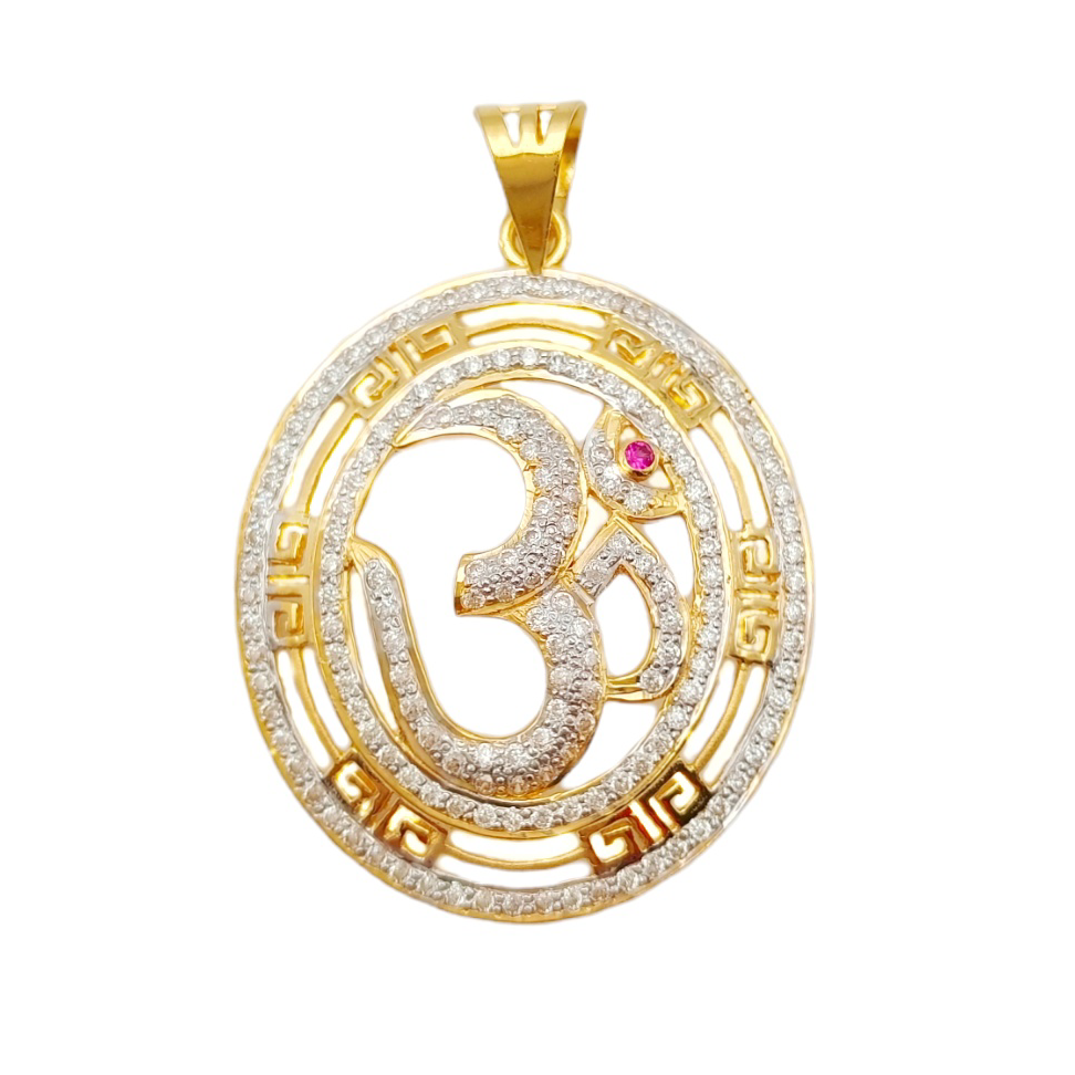 22k 916 Om Gold Pendant