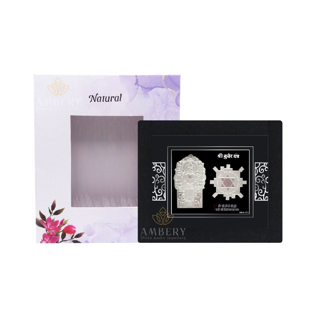 Kuber Yantra Silver Foil Frame