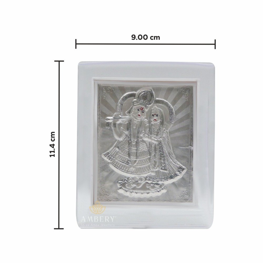 Radhe Krishna Silver foil Frame