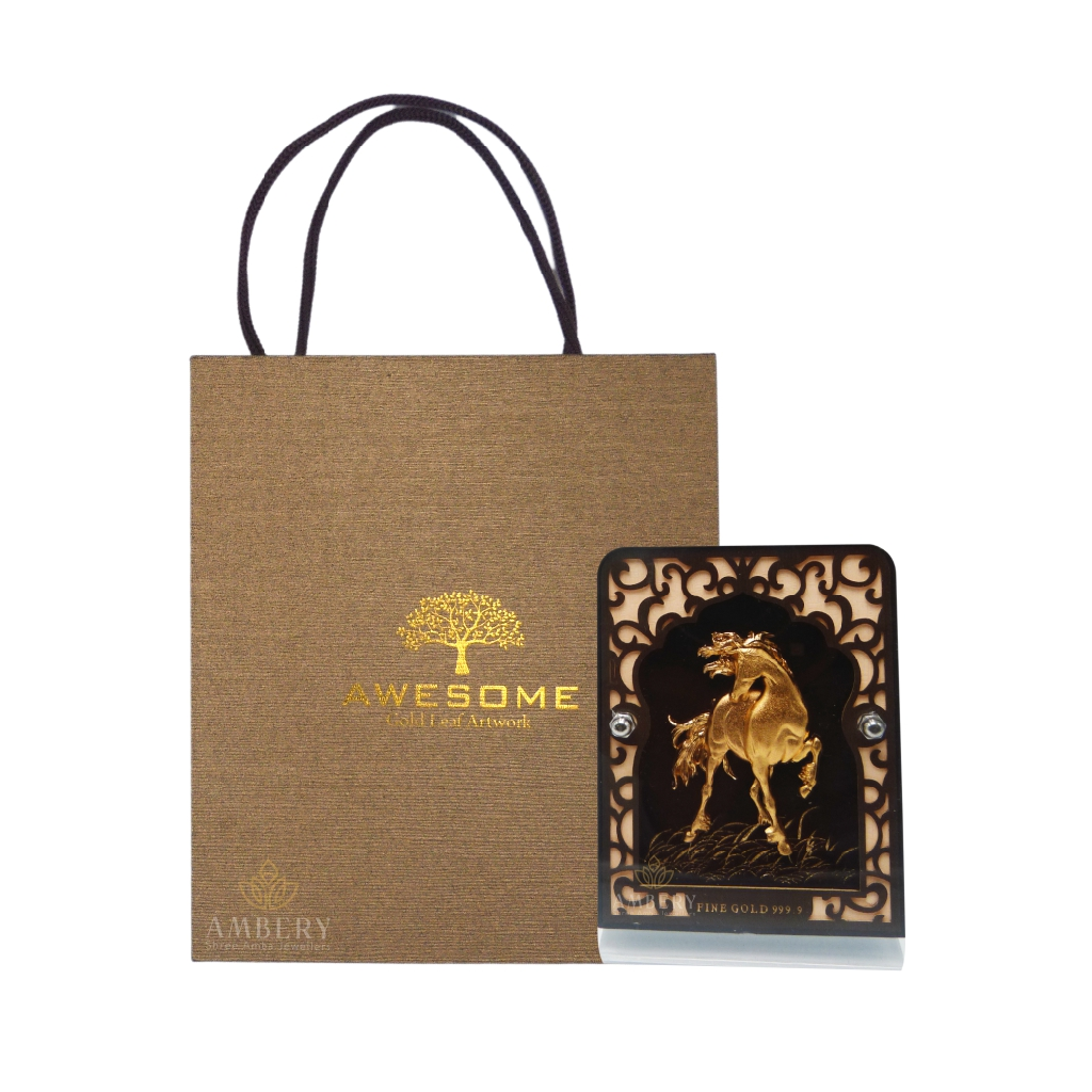 Horse 24k Gold Leaf Frame
