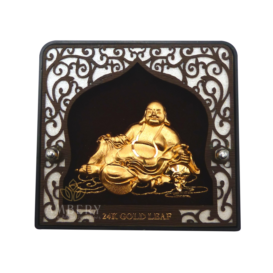 Laughing Buddha 24k Gold Leaf Frame