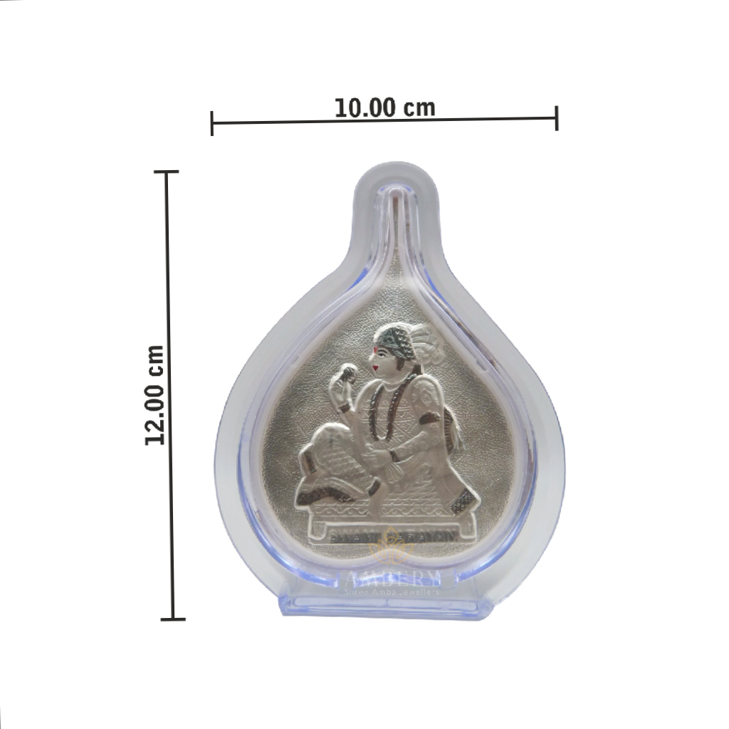 Swaminarayan Silver Pan Frame