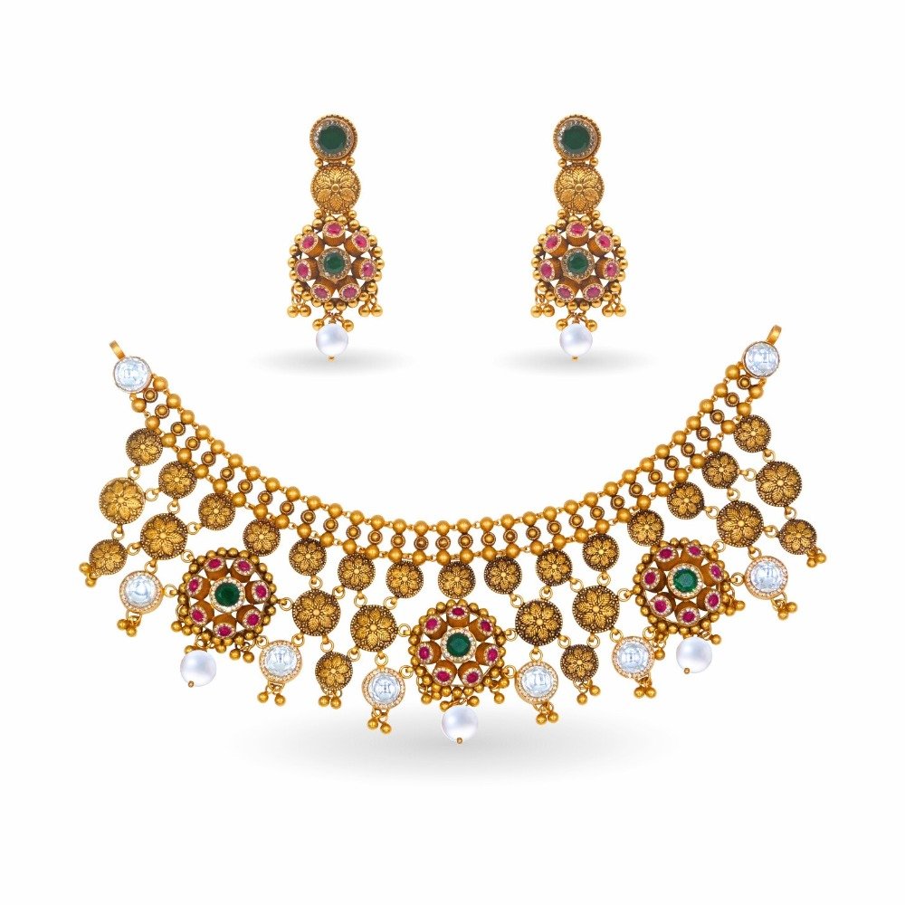 Chocker antique 22k gold necklace