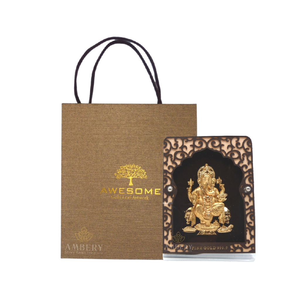 Ganpati 24k Gold Leaf Frame