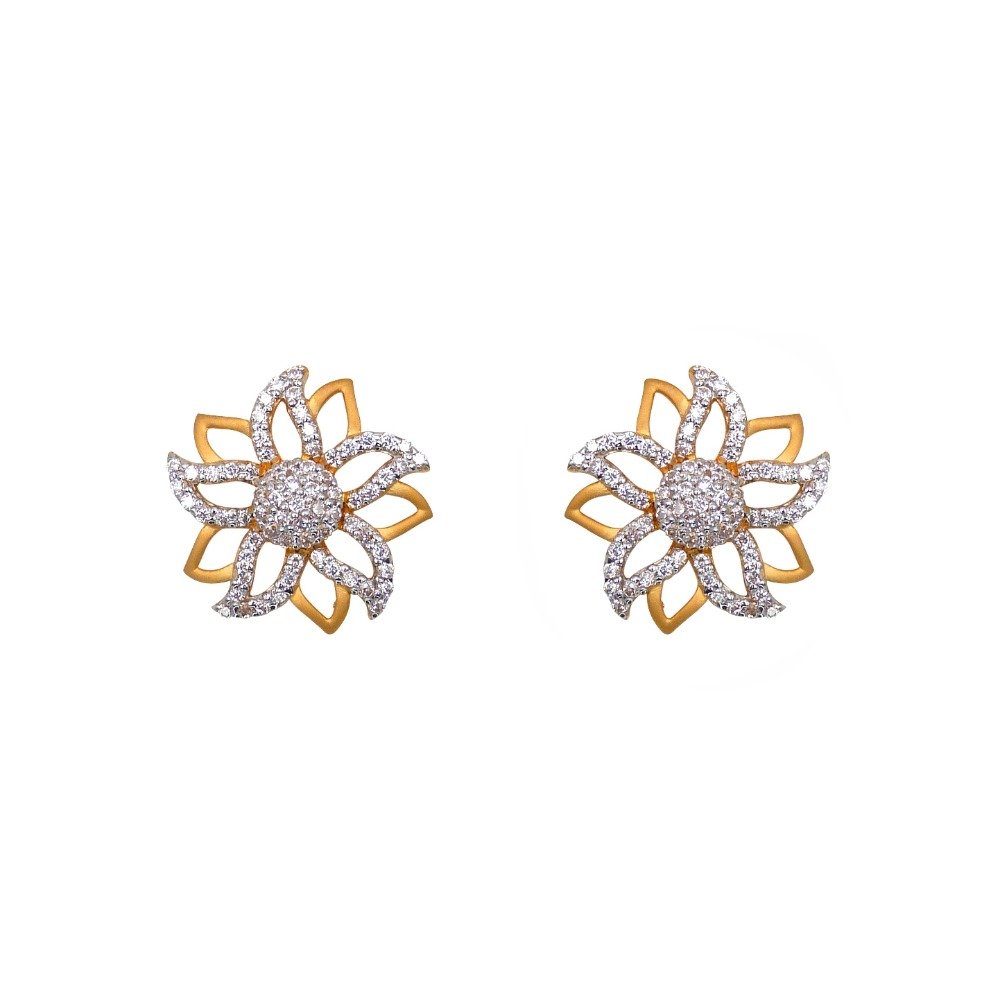 Rising Flower 22k Gold Earrings