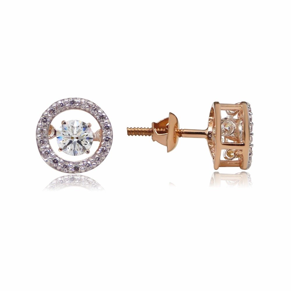 Dancing diamond 18k rose gold tops