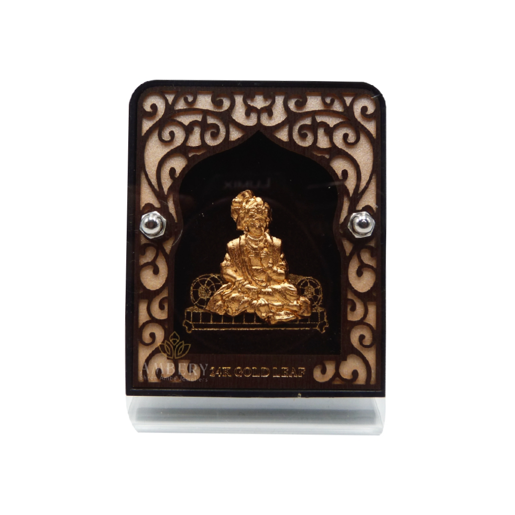 Swaminarayan 24k Gold Foil Frame
