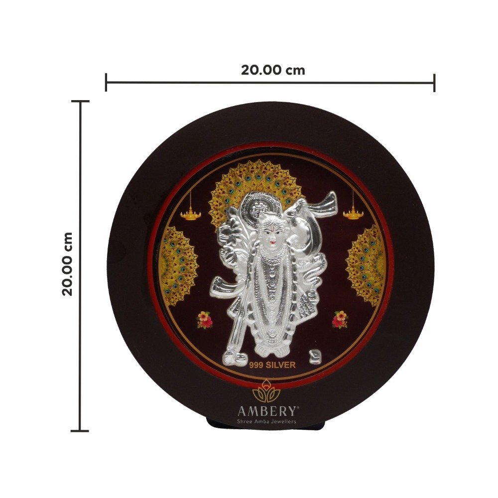 Shreenathji Silver Round Shape Frame