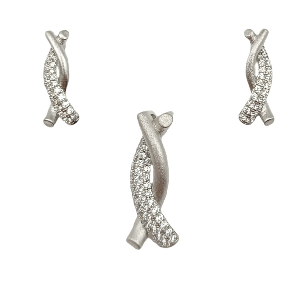 Fancy 925 Silver Pendant Set