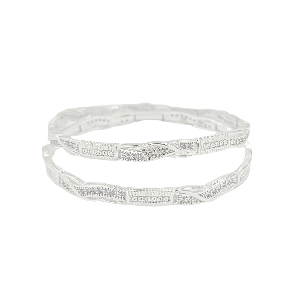 With Micro Stones 925 Silver Bangle