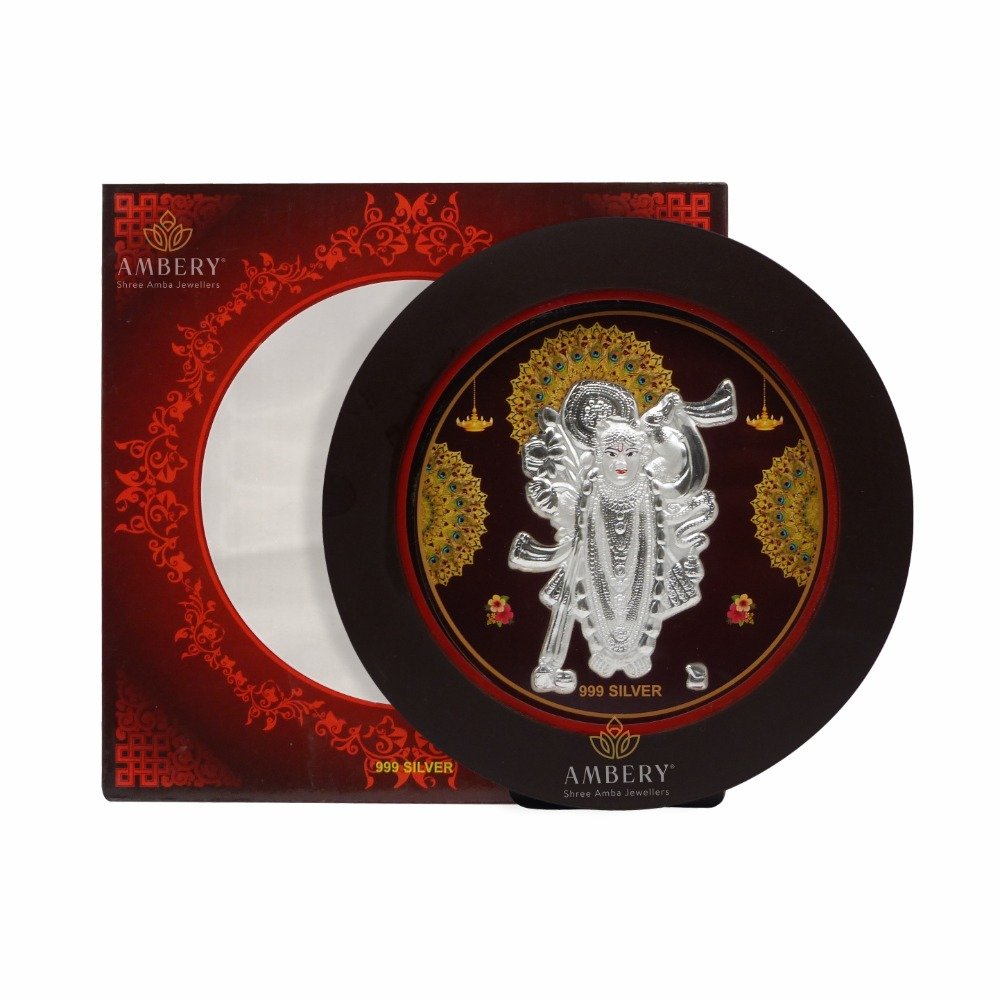 Shreenathji Silver Round Shape Frame