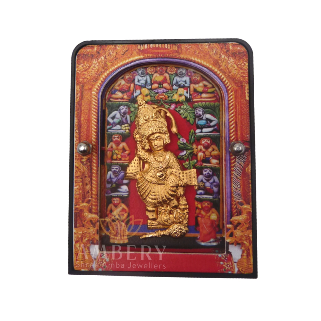 Sarangpur Hanumanji 24k Gold Leaf Frame