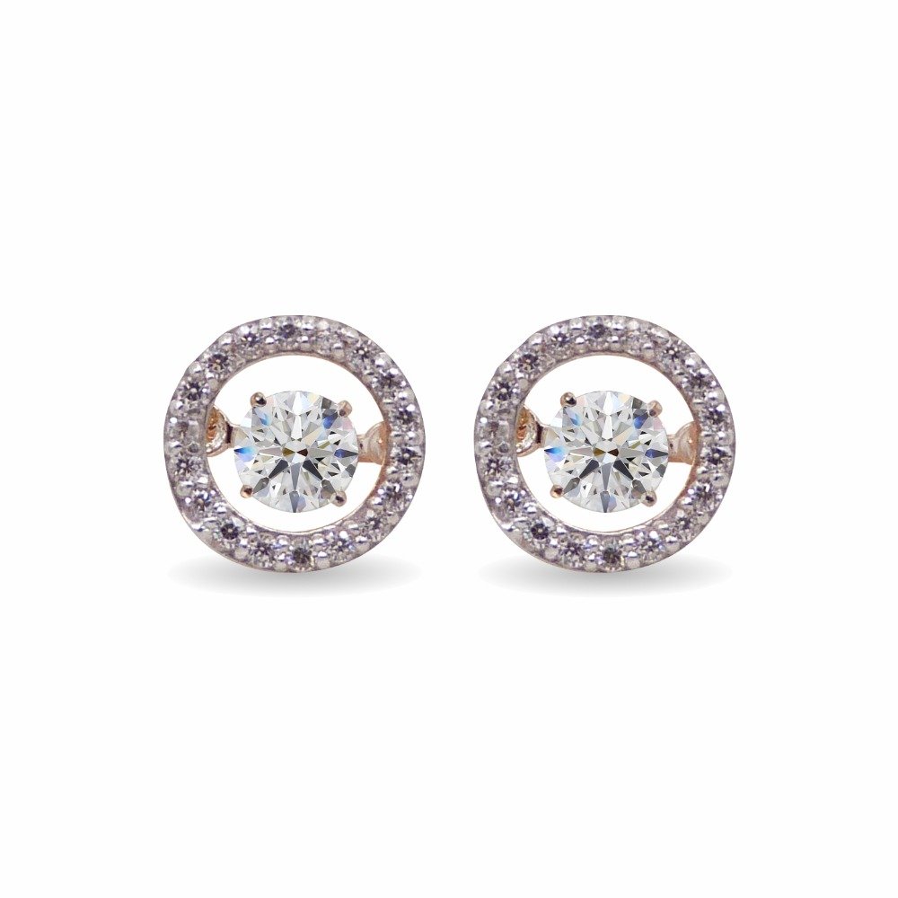 Dancing diamond 18k rose gold tops