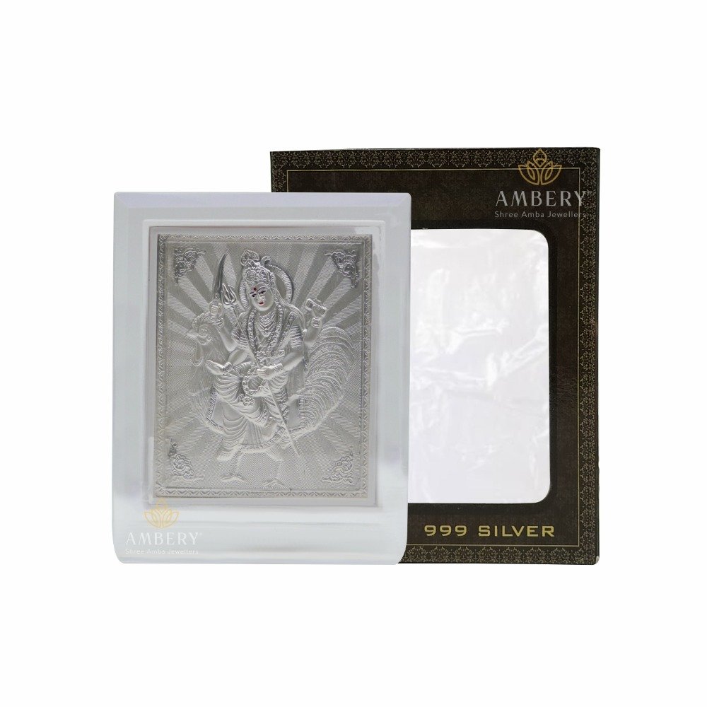 Bahuchar Maa 999 Silver Foil Frame
