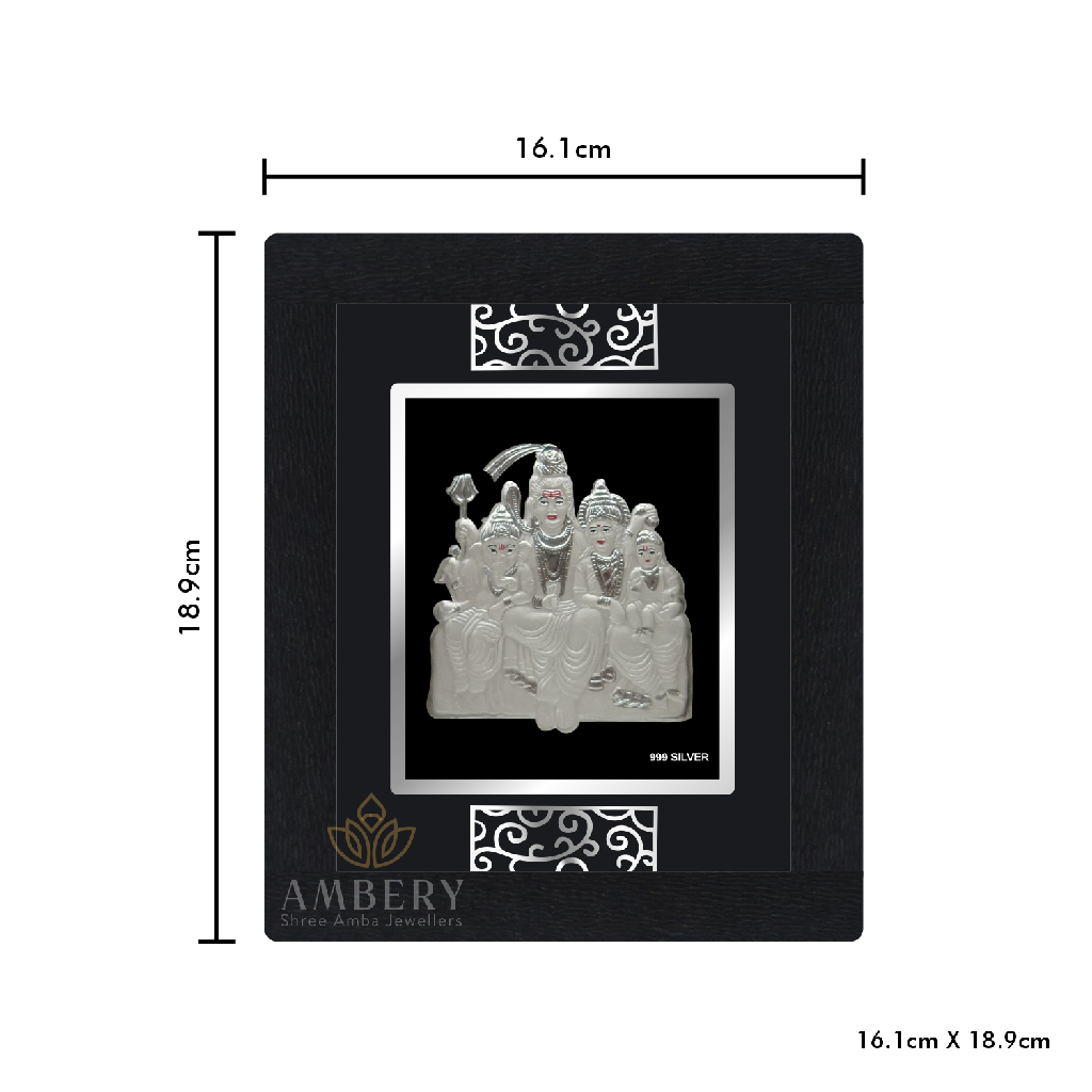 Shivparivar Silver Foil Frame